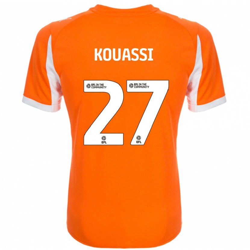 Danxen Kvinnor Kylian Kouassi #27 Orange Vit Hemmatröja Matchtröjor 2025/26 Tröjor T-Tröja