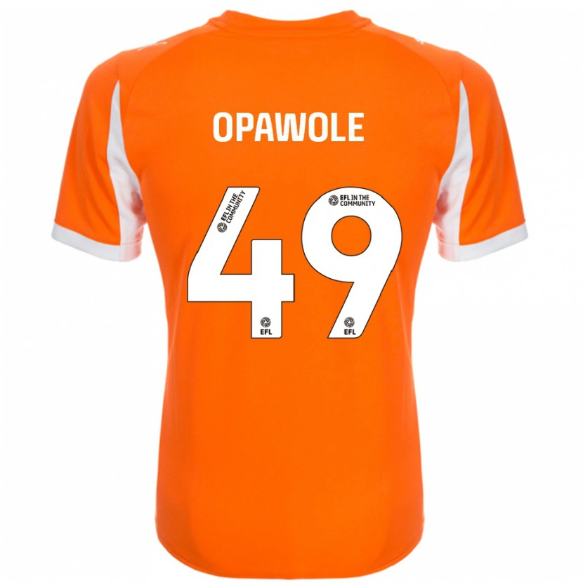 Danxen Kvinnor Johnson Opawole #49 Orange Vit Hemmatröja Matchtröjor 2025/26 Tröjor T-Tröja