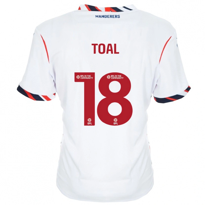 Danxen Kvinnor Eoin Toal #18 Vit Röd Hemmatröja Matchtröjor 2025/26 Tröjor T-Tröja