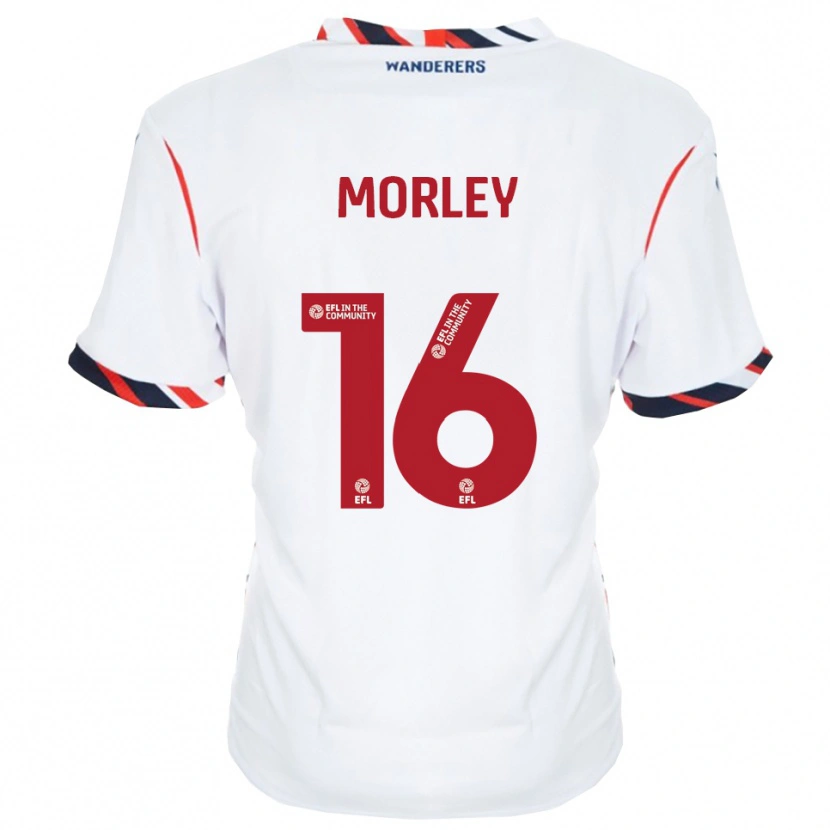 Danxen Kvinnor Aaron Morley #16 Vit Röd Hemmatröja Matchtröjor 2025/26 Tröjor T-Tröja