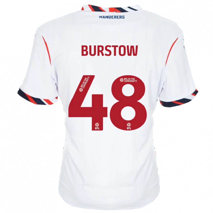 Danxen Kvinnor Mason Burstow #48 Vit Röd Hemmatröja Matchtröjor 2025/26 Tröjor T-Tröja