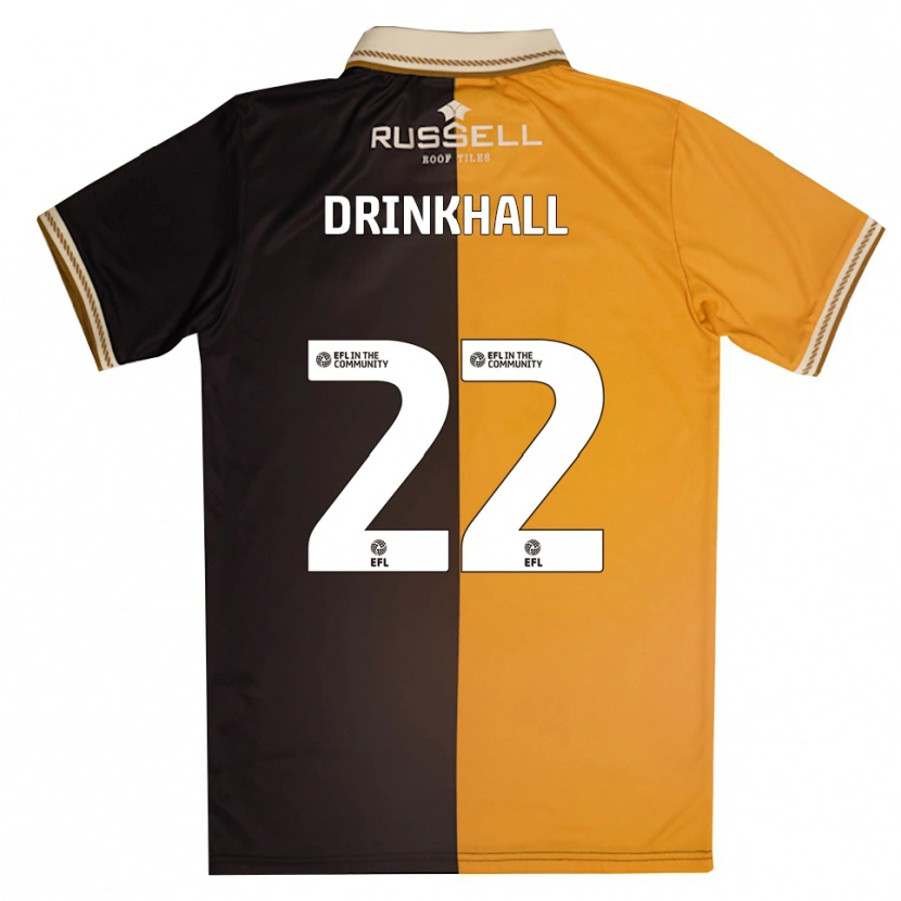 Danxen Kvinnor Millie Drinkhall #22 Gul Svart Hemmatröja Matchtröjor 2025/26 Tröjor T-Tröja