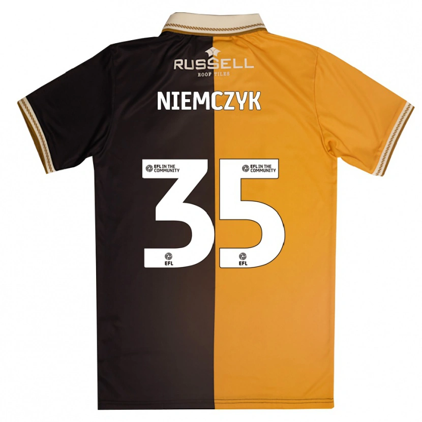 Danxen Kvinnor Jakub Niemczyk #35 Gul Svart Hemmatröja Matchtröjor 2025/26 Tröjor T-Tröja