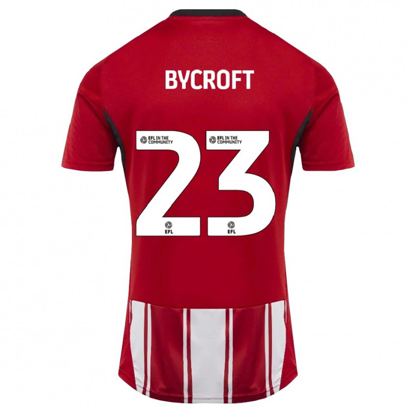 Danxen Kvinnor Jack Bycroft #23 Röd Vit Svart Hemmatröja Matchtröjor 2025/26 Tröjor T-Tröja