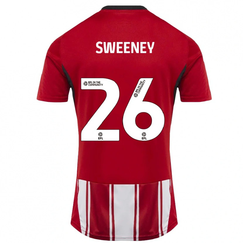 Danxen Kvinnor Pierce Sweeney #26 Röd Vit Svart Hemmatröja Matchtröjor 2025/26 Tröjor T-Tröja