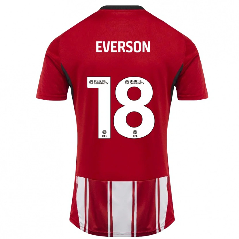 Danxen Kvinnor Beth Everson #18 Röd Vit Svart Hemmatröja Matchtröjor 2025/26 Tröjor T-Tröja