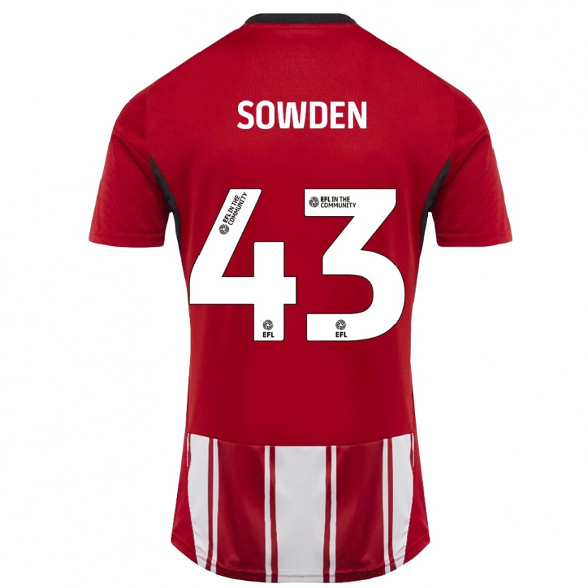 Danxen Kvinnor Andrew Sowden #43 Röd Vit Svart Hemmatröja Matchtröjor 2025/26 Tröjor T-Tröja