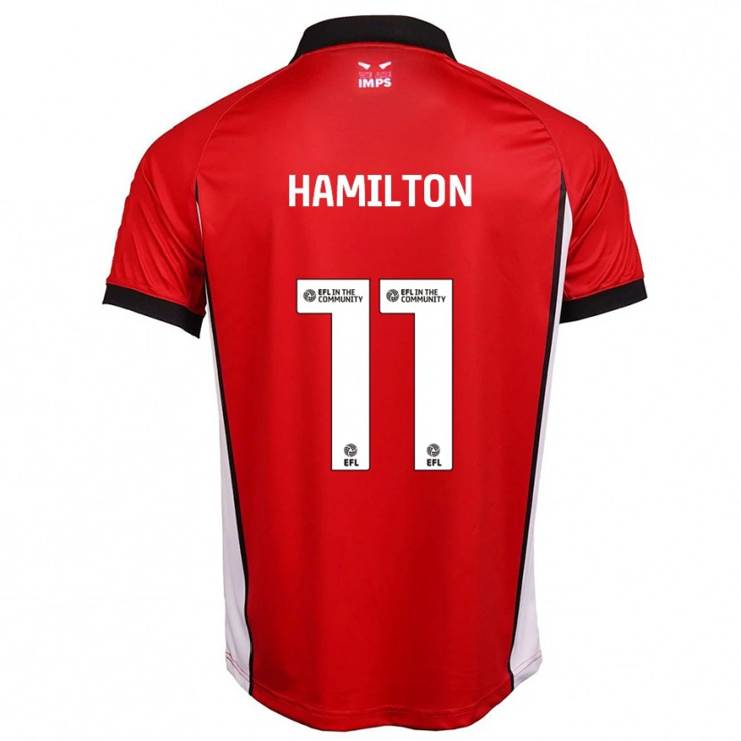 Danxen Kvinnor Ethan Hamilton #11 Röd Vit Hemmatröja Matchtröjor 2025/26 Tröjor T-Tröja