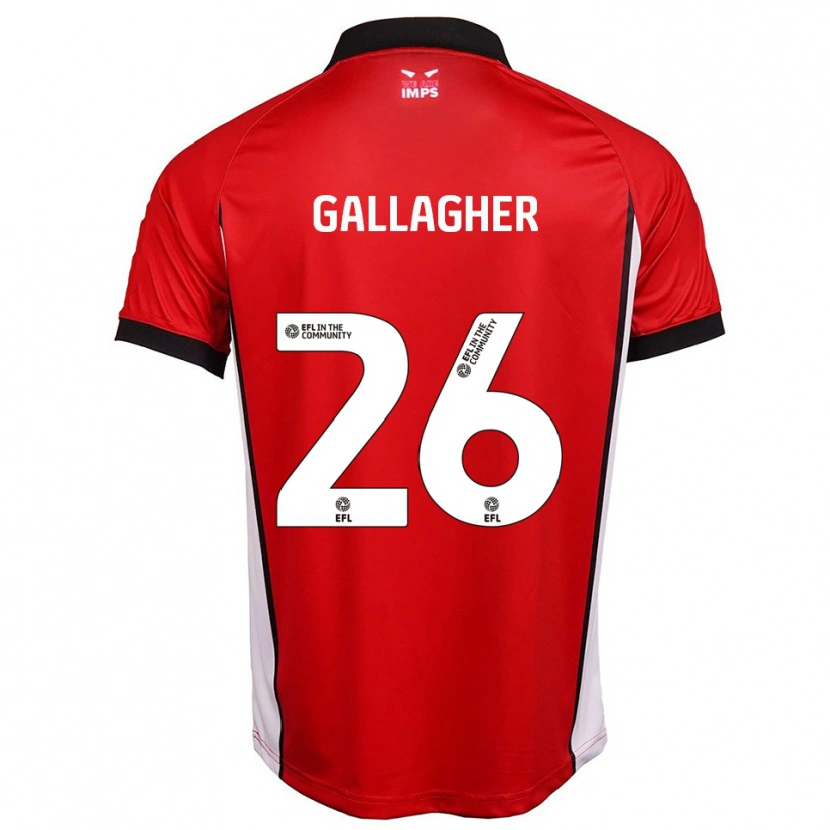 Danxen Kvinnor Oisín Gallagher #26 Röd Vit Hemmatröja Matchtröjor 2025/26 Tröjor T-Tröja