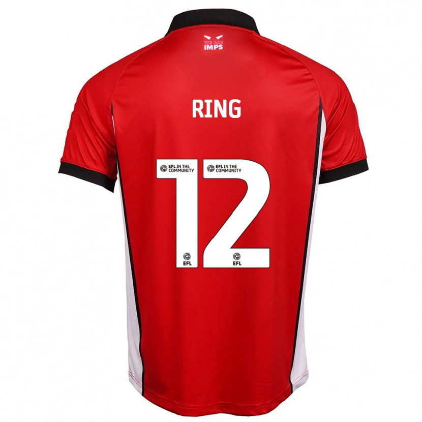 Danxen Kvinnor Erik Ring #12 Röd Vit Hemmatröja Matchtröjor 2025/26 Tröjor T-Tröja