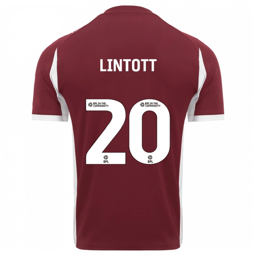Danxen Kvinnor Harvey Lintott #20 Vinröd Vit Hemmatröja Matchtröjor 2025/26 Tröjor T-Tröja
