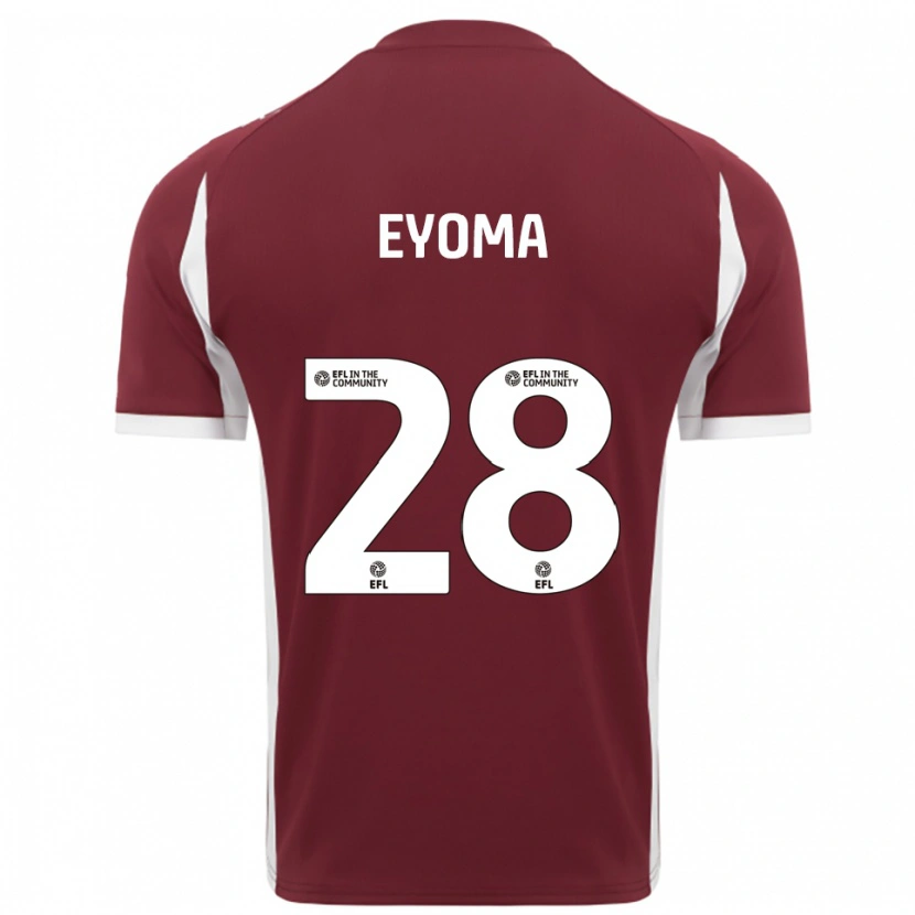 Danxen Kvinnor Timothy Eyoma #28 Vinröd Vit Hemmatröja Matchtröjor 2025/26 Tröjor T-Tröja