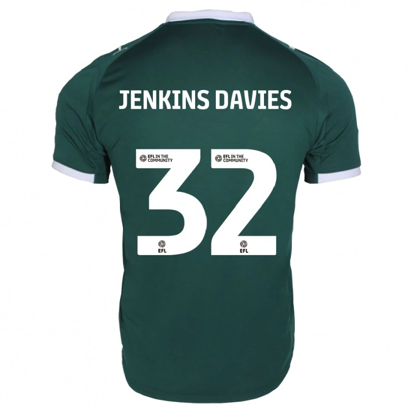 Danxen Kvinnor Will Jenkins-Davies #32 Grön Vit Hemmatröja Matchtröjor 2025/26 Tröjor T-Tröja