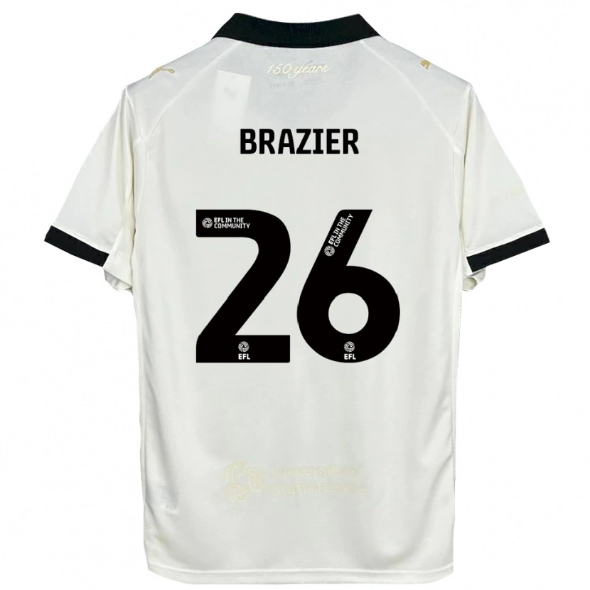 Danxen Kvinnor Liam Brazier #26 Off-White Svart Hemmatröja Matchtröjor 2025/26 Tröjor T-Tröja