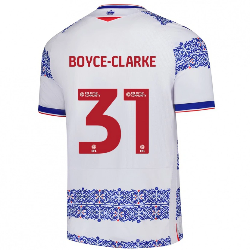 Danxen Kvinnor Coniah Boyce-Clarke #31 Vit Blå Hemmatröja Matchtröjor 2025/26 Tröjor T-Tröja