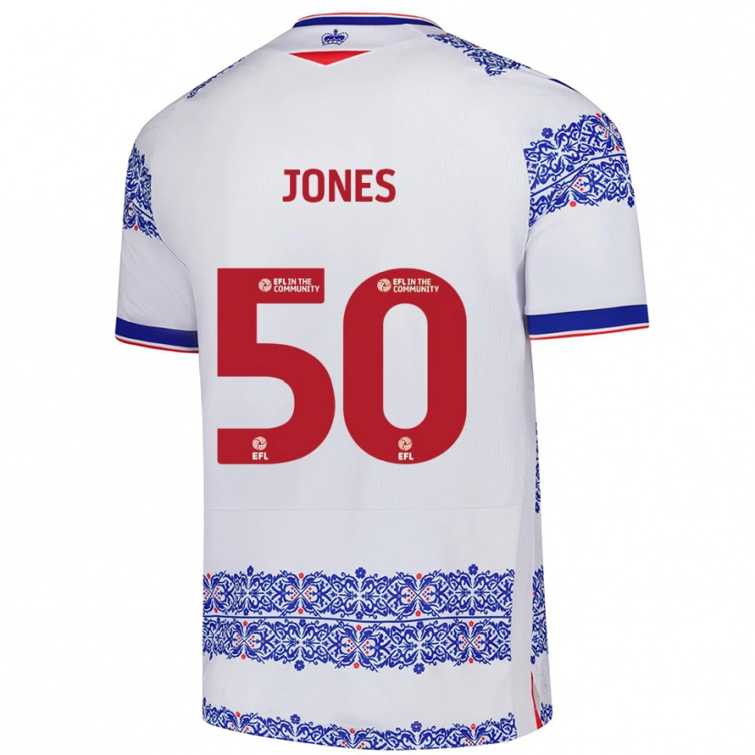 Danxen Kvinnor Jerae Jones #50 Vit Blå Hemmatröja Matchtröjor 2025/26 Tröjor T-Tröja