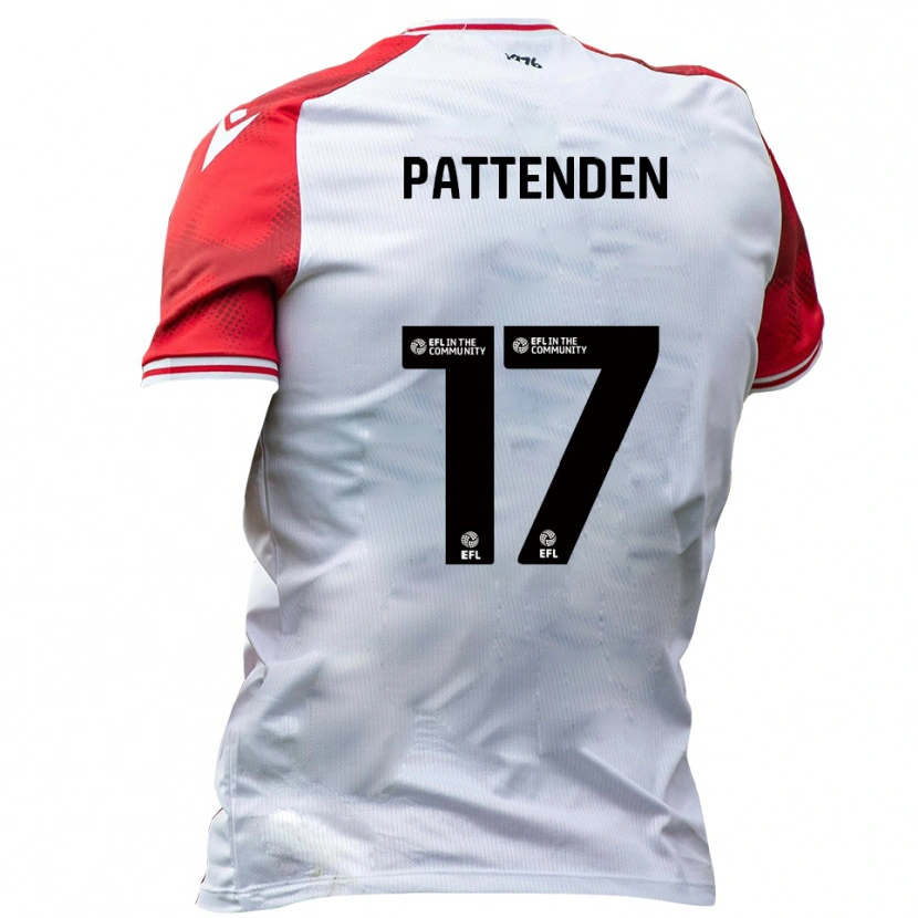 Danxen Kvinnor Jasper Pattenden #17 Vit Röd Hemmatröja Matchtröjor 2025/26 Tröjor T-Tröja