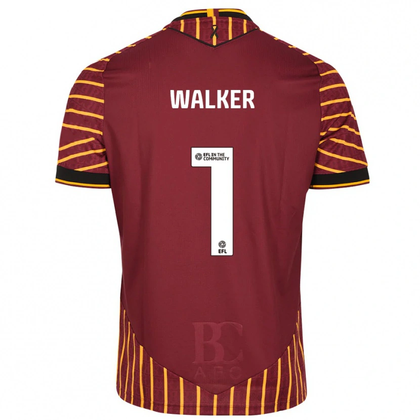 Danxen Kvinnor Sam Walker #1 Orange Vinröd Hemmatröja Matchtröjor 2025/26 Tröjor T-Tröja