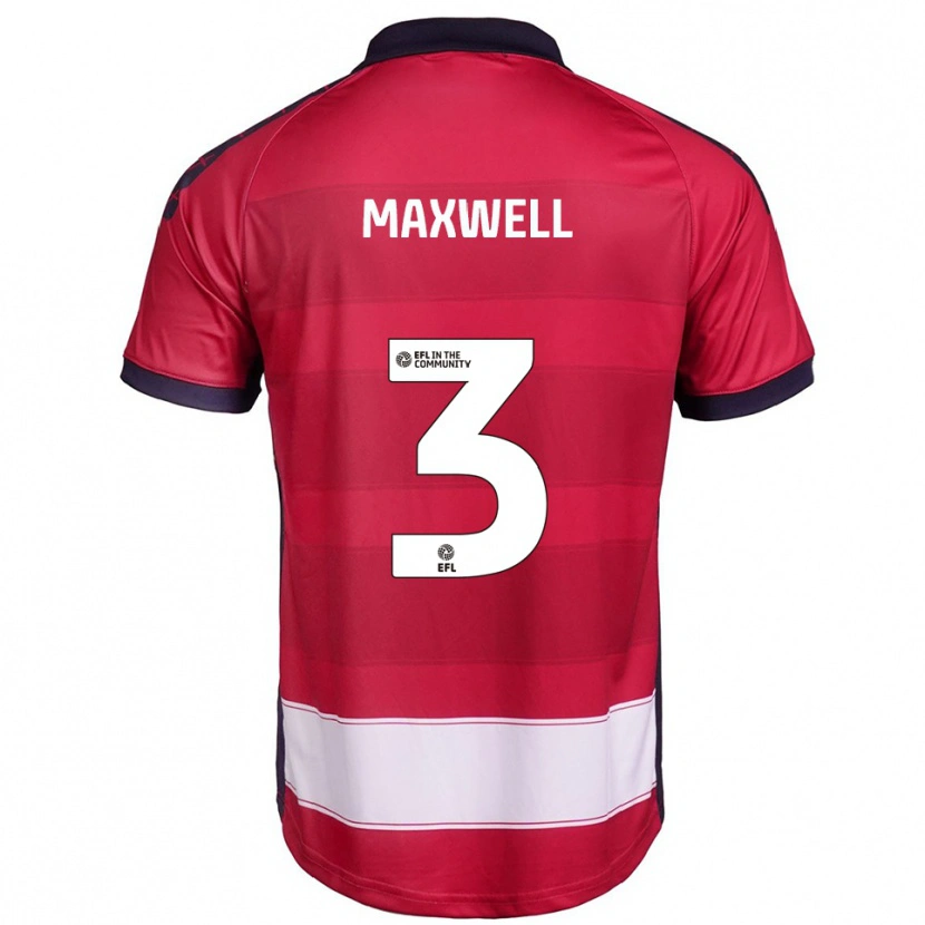 Danxen Kvinnor James Maxwell #3 Röd Vit Hemmatröja Matchtröjor 2025/26 Tröjor T-Tröja