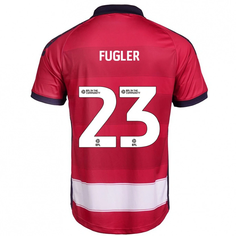 Danxen Kvinnor Millie Fugler #23 Röd Vit Hemmatröja Matchtröjor 2025/26 Tröjor T-Tröja
