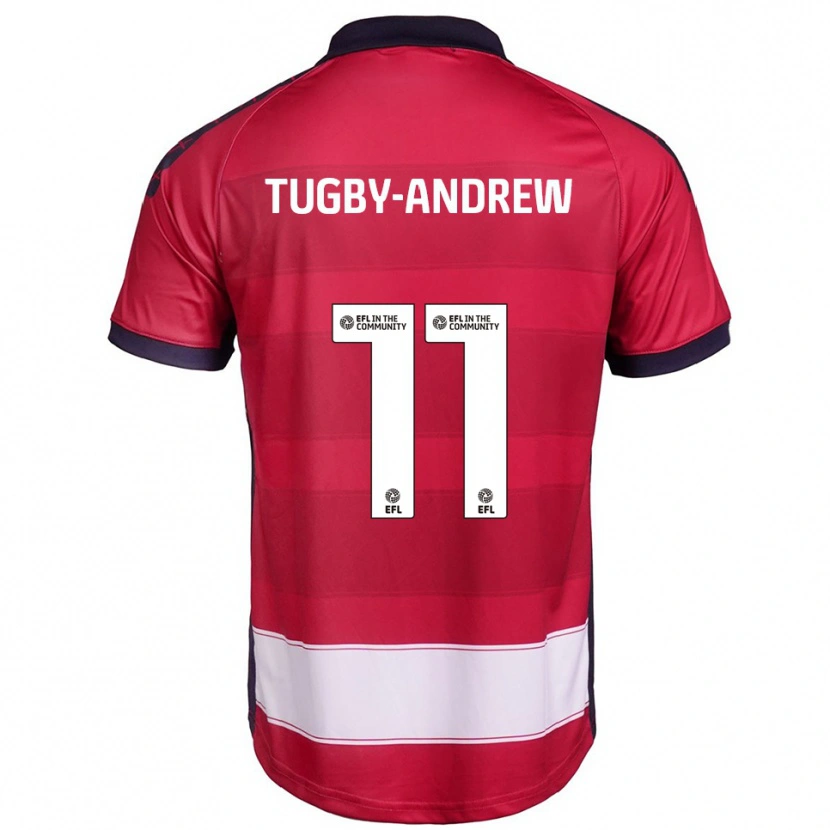 Danxen Kvinnor Lindsey Tugby-Andrew #11 Röd Vit Hemmatröja Matchtröjor 2025/26 Tröjor T-Tröja