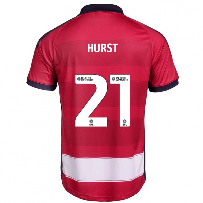 Danxen Kvinnor Kyle Hurst #21 Röd Vit Hemmatröja Matchtröjor 2025/26 Tröjor T-Tröja