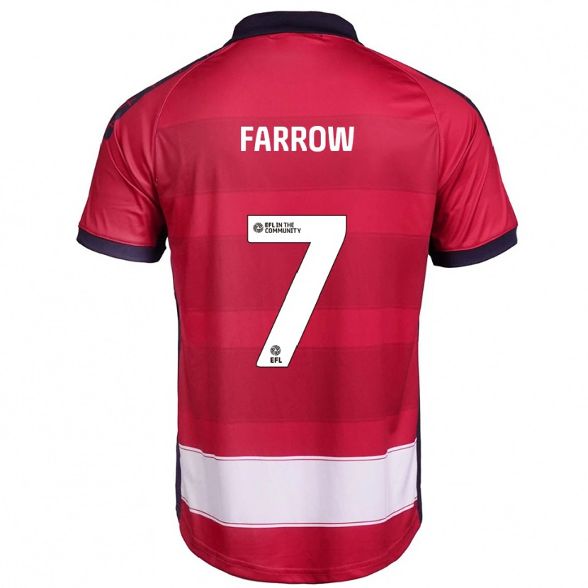 Danxen Kvinnor Lucy Farrow #7 Röd Vit Hemmatröja Matchtröjor 2025/26 Tröjor T-Tröja