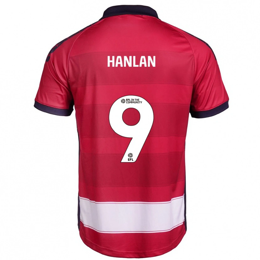 Danxen Kvinnor Brandon Hanlan #9 Röd Vit Hemmatröja Matchtröjor 2025/26 Tröjor T-Tröja