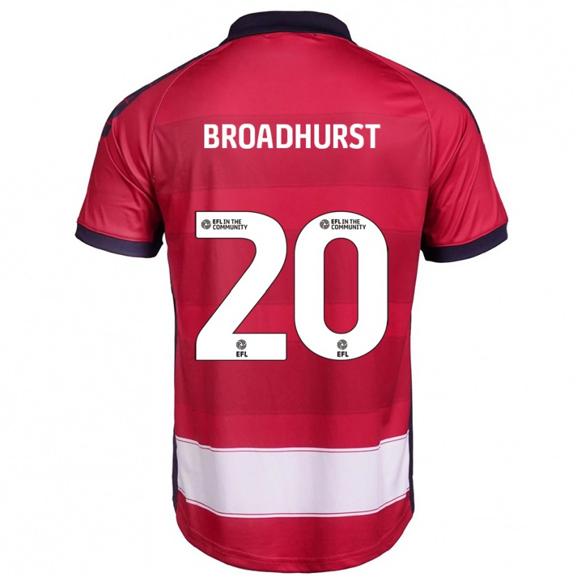 Danxen Kvinnor Lilli-Mae Broadhurst #20 Röd Vit Hemmatröja Matchtröjor 2025/26 Tröjor T-Tröja