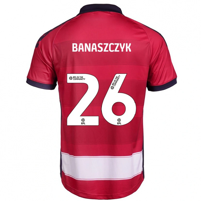 Danxen Kvinnor Natalie Banaszczyk #26 Röd Vit Hemmatröja Matchtröjor 2025/26 Tröjor T-Tröja