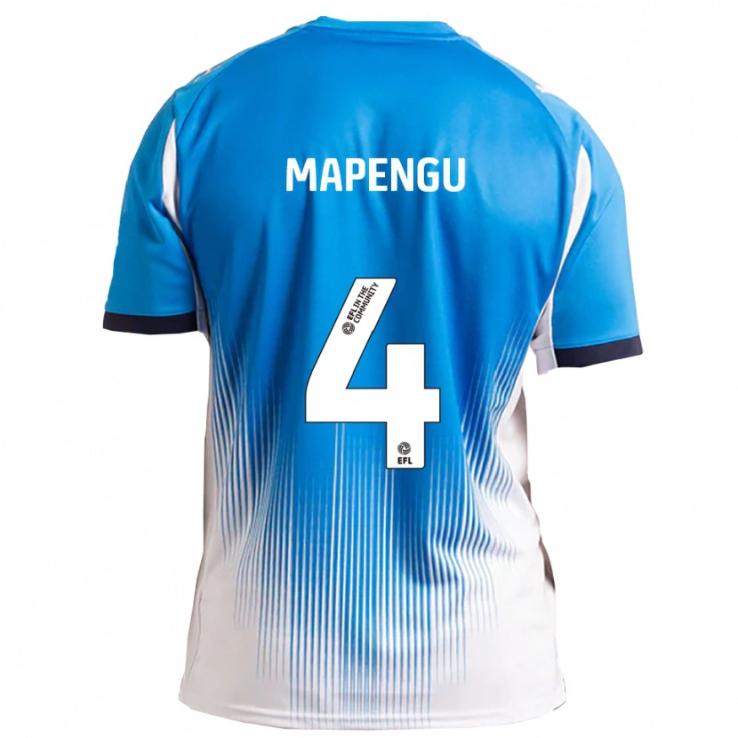 Danxen Kvinnor Nathaniel Mapengu #4 Blå Vit Hemmatröja Matchtröjor 2025/26 Tröjor T-Tröja