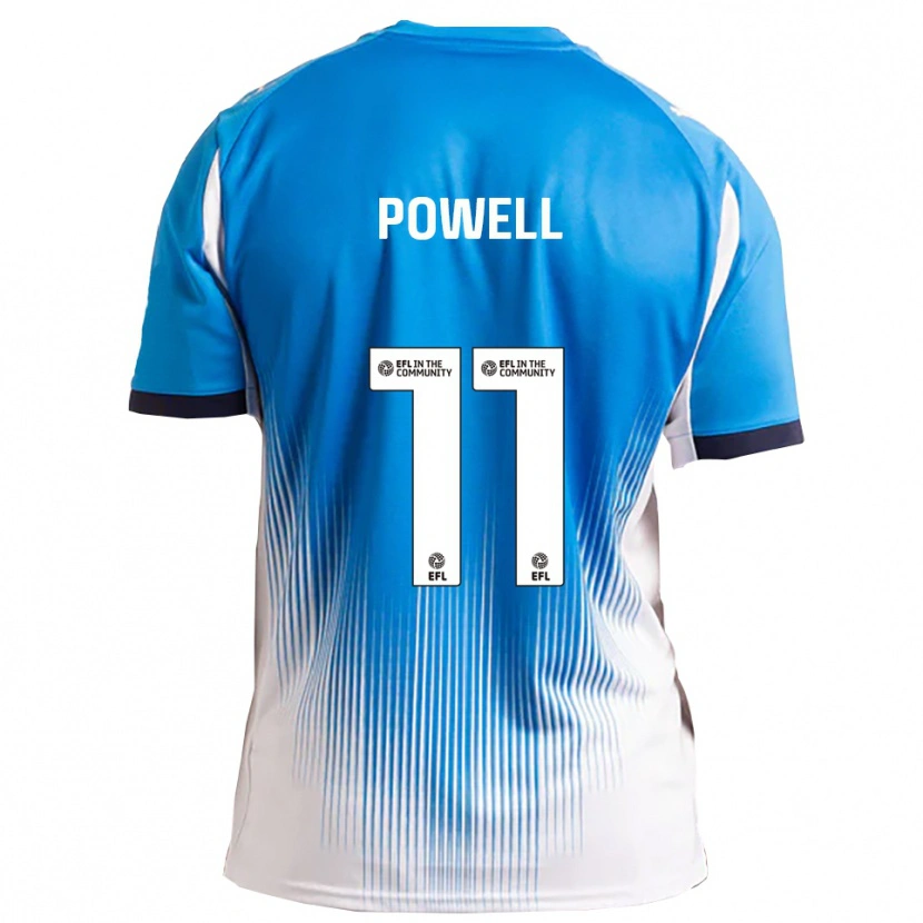 Danxen Kvinnor Nick Powell #11 Blå Vit Hemmatröja Matchtröjor 2025/26 Tröjor T-Tröja