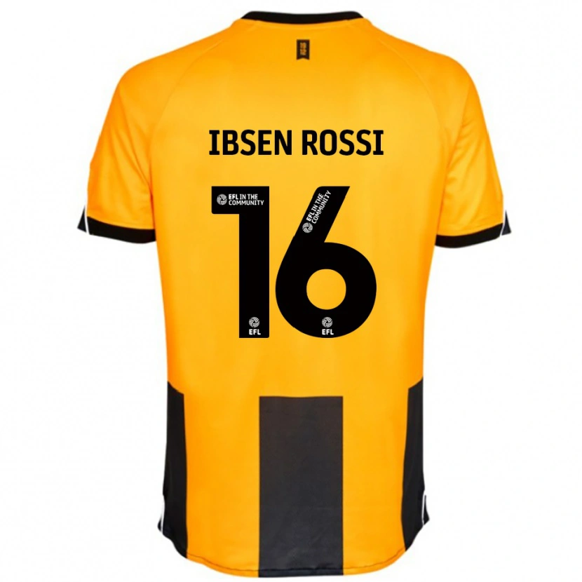 Danxen Kvinnor Zeno Ibsen Rossi #16 Orange Svart Hemmatröja Matchtröjor 2025/26 Tröjor T-Tröja