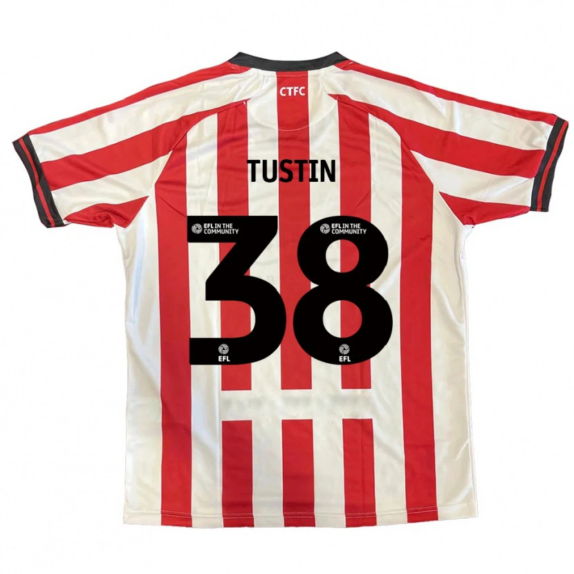 Danxen Kvinnor Harry Tustin #38 Röd Vit Svart Hemmatröja Matchtröjor 2025/26 Tröjor T-Tröja