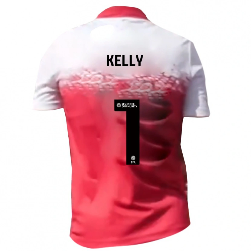 Danxen Kvinnor Michael Kelly #1 Rött Vitt Hemmatröja Matchtröjor 2025/26 Tröjor T-Tröja