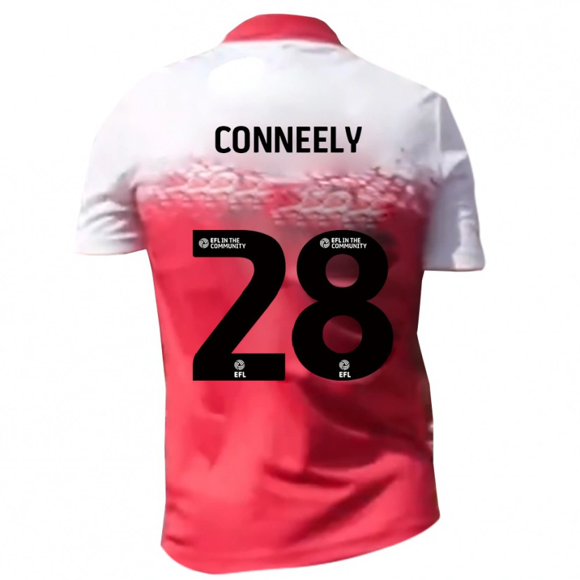 Danxen Kvinnor Seamus Conneely #28 Rött Vitt Hemmatröja Matchtröjor 2025/26 Tröjor T-Tröja