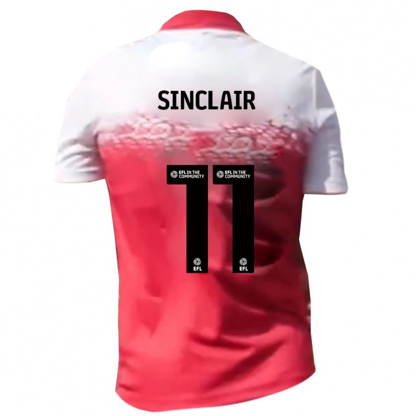 Danxen Kvinnor Isaac Sinclair #11 Rött Vitt Hemmatröja Matchtröjor 2025/26 Tröjor T-Tröja