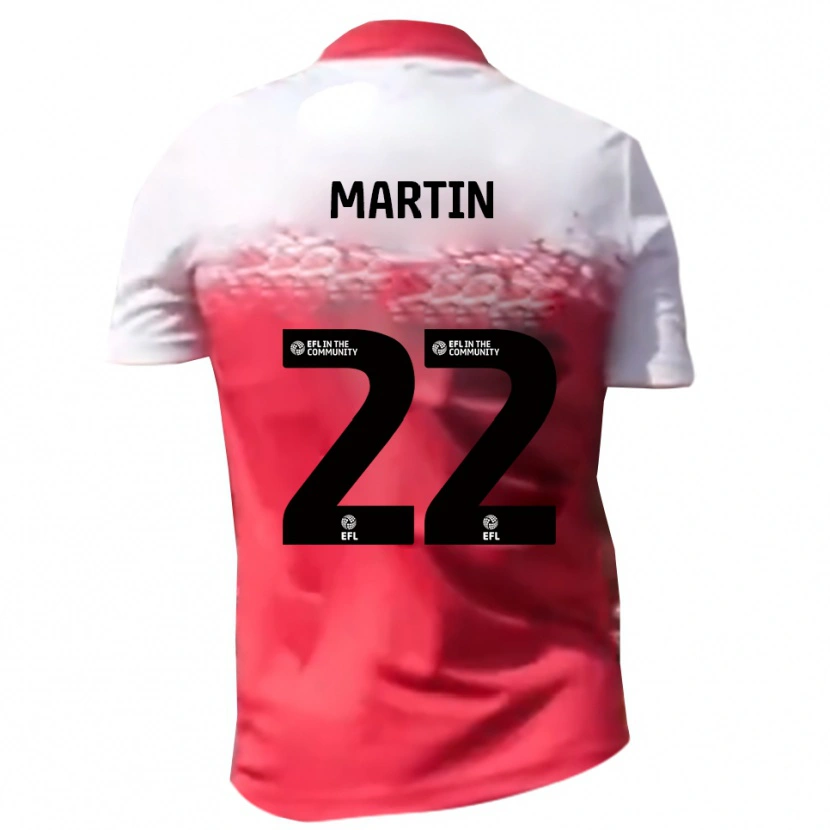 Danxen Kvinnor Dan Martin #22 Rött Vitt Hemmatröja Matchtröjor 2025/26 Tröjor T-Tröja