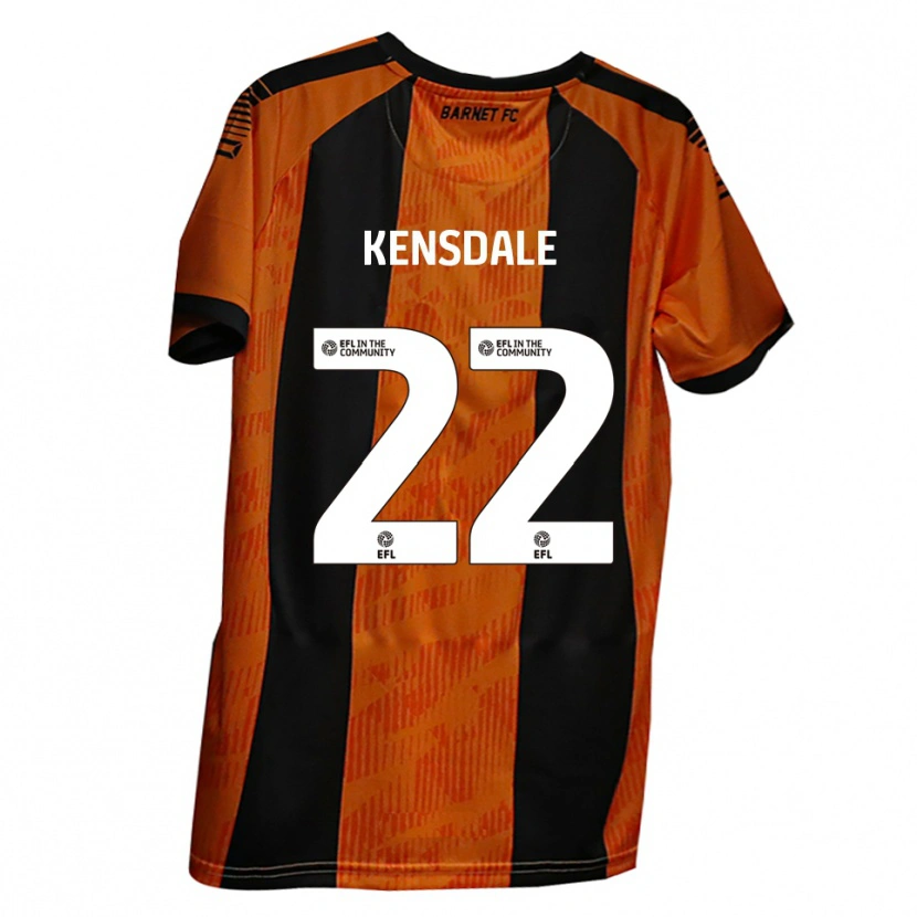 Danxen Kvinnor Ollie Kensdale #22 Orange Svart Hemmatröja Matchtröjor 2025/26 Tröjor T-Tröja