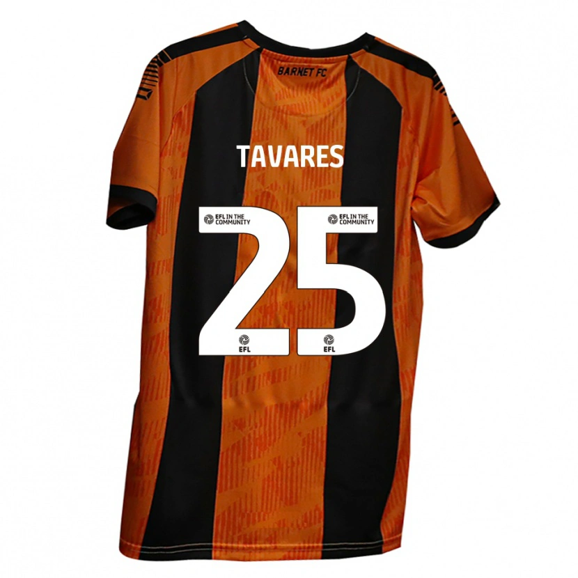 Danxen Kvinnor Nikola Tavares #25 Orange Svart Hemmatröja Matchtröjor 2025/26 Tröjor T-Tröja