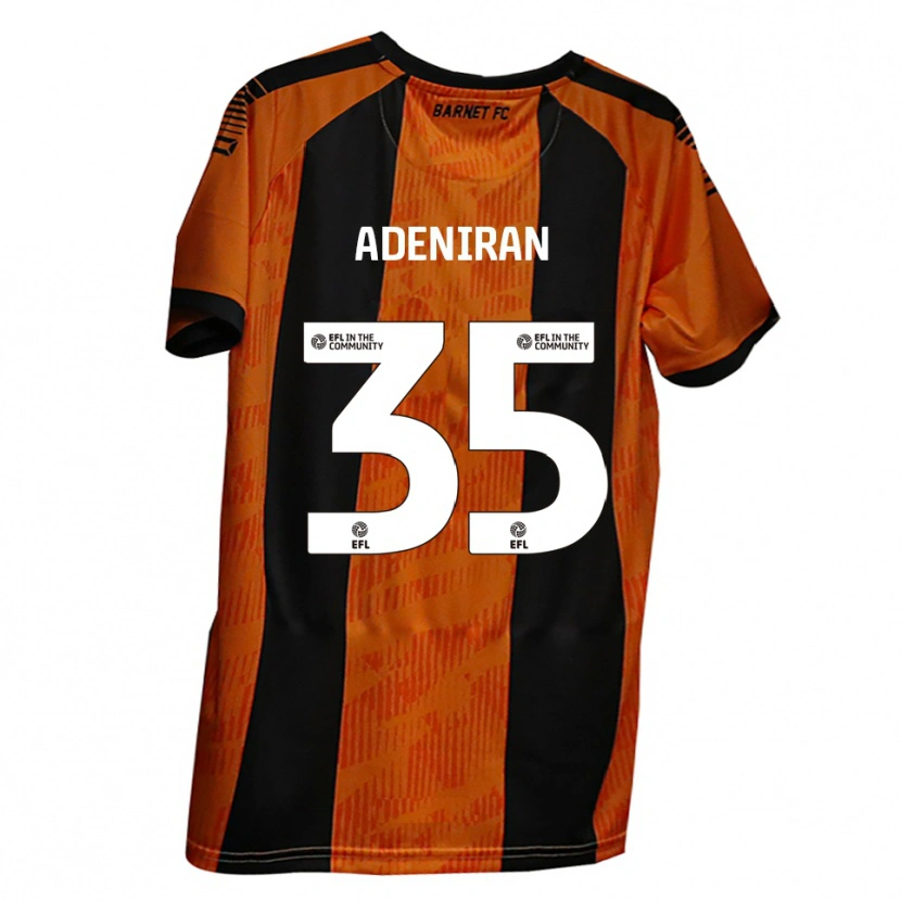 Danxen Kvinnor Dennis Adeniran #35 Orange Svart Hemmatröja Matchtröjor 2025/26 Tröjor T-Tröja
