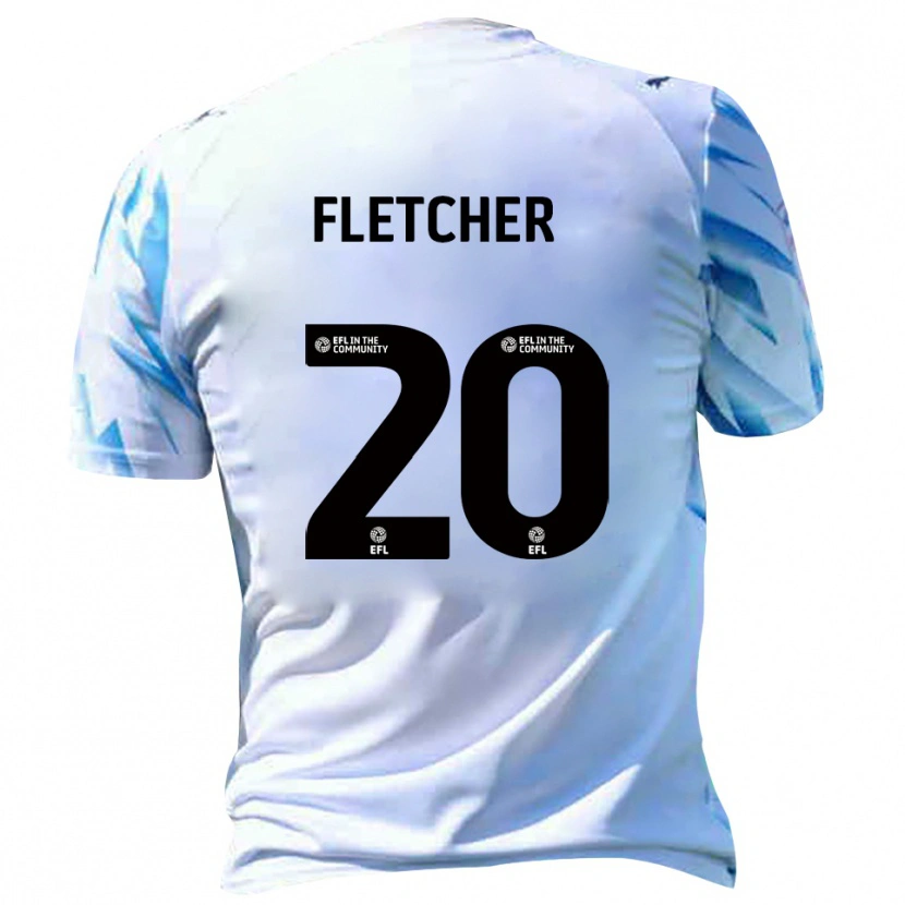 Danxen Kvinnor Isaac Fletcher #20 Vit Himmelsblå Hemmatröja Matchtröjor 2025/26 Tröjor T-Tröja