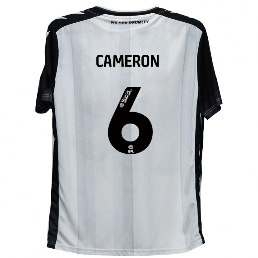 Danxen Kvinnor Kyle Cameron #6 Vit Svart Hemmatröja Matchtröjor 2025/26 Tröjor T-Tröja