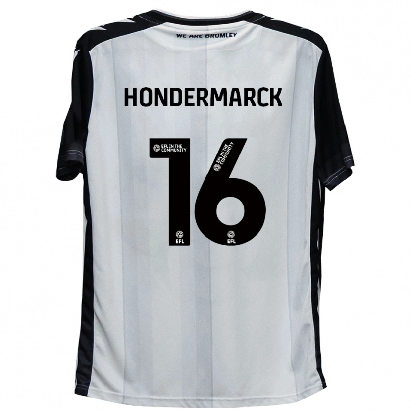 Danxen Kvinnor William Hondermarck #16 Vit Svart Hemmatröja Matchtröjor 2025/26 Tröjor T-Tröja
