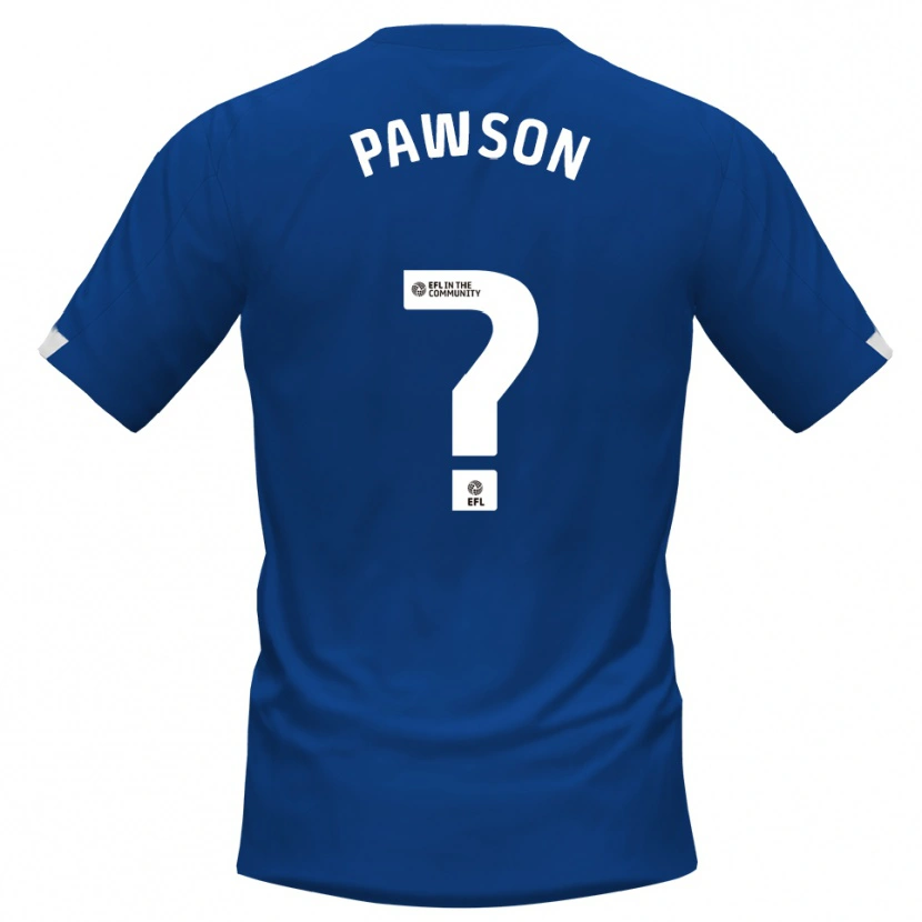 Danxen Kvinnor Thomas Pawson #0 Blå Vit Hemmatröja Matchtröjor 2025/26 Tröjor T-Tröja