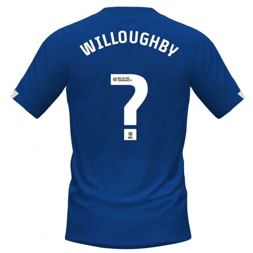 Danxen Kvinnor Holly Willoughby #0 Blå Vit Hemmatröja Matchtröjor 2025/26 Tröjor T-Tröja
