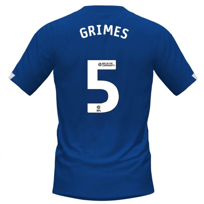 Danxen Kvinnor Jamie Grimes #5 Blå Vit Hemmatröja Matchtröjor 2025/26 Tröjor T-Tröja