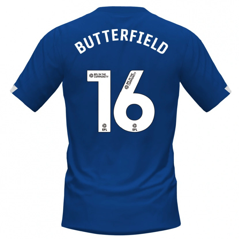 Danxen Kvinnor Luke Butterfield #16 Blå Vit Hemmatröja Matchtröjor 2025/26 Tröjor T-Tröja