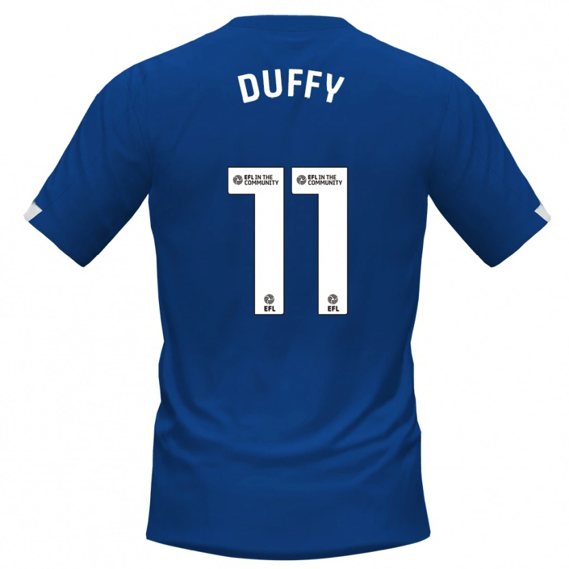 Danxen Kvinnor Dylan Duffy #11 Blå Vit Hemmatröja Matchtröjor 2025/26 Tröjor T-Tröja