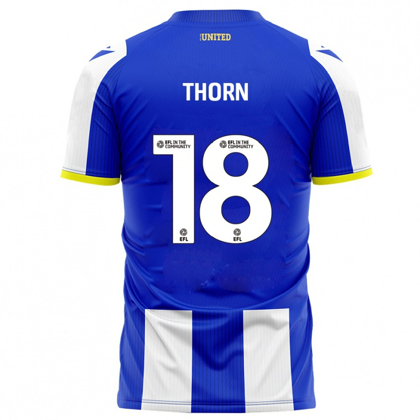 Danxen Kvinnor Oscar Thorn #18 Blå Vit Hemmatröja Matchtröjor 2025/26 Tröjor T-Tröja
